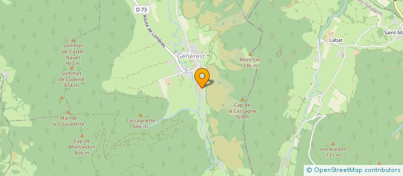 localisation de l'entreprise LES TIAULES DES MONTAGNES  GENEREST