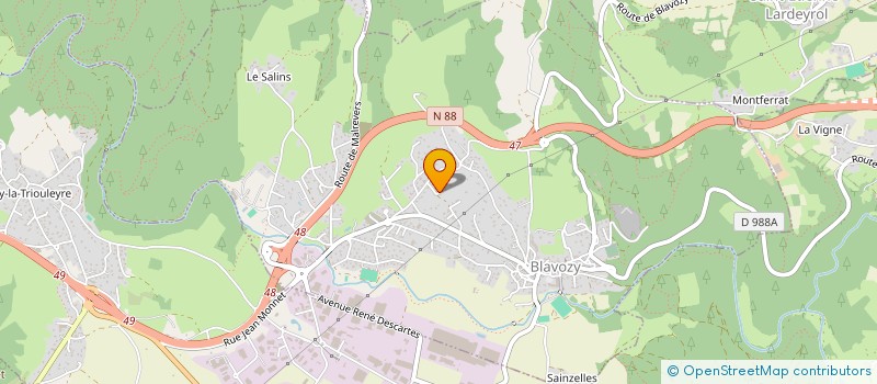 localisation de l'entreprise LES TILLEULS  SAINT-GERMAIN-LAPRADE