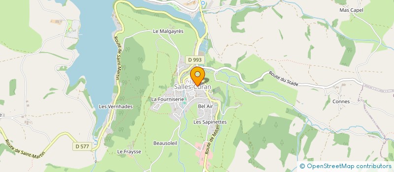 localisation de l'entreprise LES TILLEULS  SALLES-CURAN