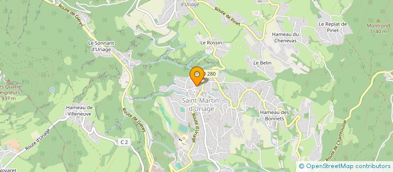 localisation de l'entreprise LES TILLEULS  SAINT-MARTIN-D'URIAGE