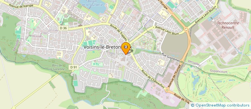 localisation de l'entreprise LES TILLEULS à VOISINS-LE-BRETONNEUX