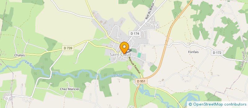 localisation de l'entreprise LES TILLEULS à SAINT-CLAUD