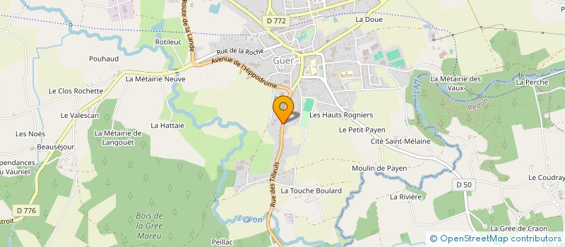 localisation de l'entreprise LES TILLEULS  GUER