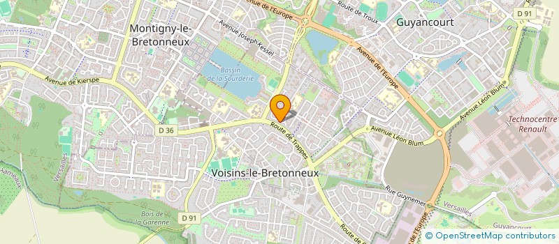 localisation de l'entreprise LES TILLEULS  VOISINS-LE-BRETONNEUX