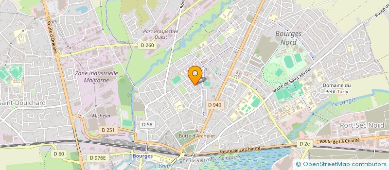 localisation de l'entreprise LES TILLEULS DU MOULON  BOURGES