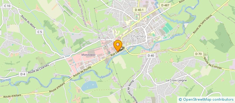 localisation de l'entreprise LES TISSAGES DE CHARLIEU à CHARLIEU