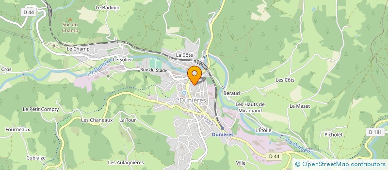 localisation de l'entreprise LES TISSAGES DE DUNIERES  DUNIERES