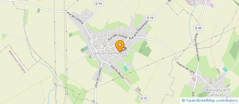 localisation de l'entreprise LES TISSAGES DE LIGNY à LIGNY-EN-CAMBRESIS