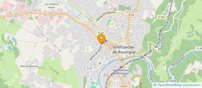 localisation de l'entreprise LES TISSERANDS  VILLENEUVE