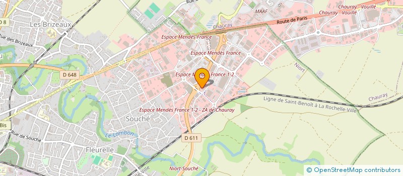 localisation de l'entreprise LES TISSUS DE MAGALIE à NIORT