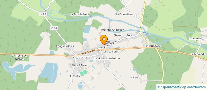 localisation de l'entreprise LES TITANS DE TOURAINE à VENDŒUVRES