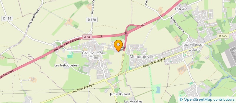 localisation de l'entreprise LES TOILES DE GRAINVILLE SUR ODON  GRAINVILLE-SUR-ODON