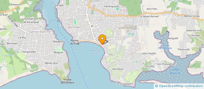 localisation de l'entreprise LES TOILES DE MER  BENODET