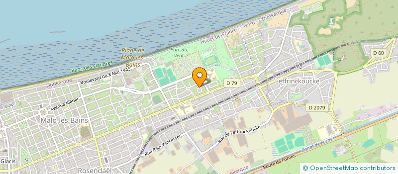 localisation de l'entreprise LES TOILES DE MER à DUNKERQUE