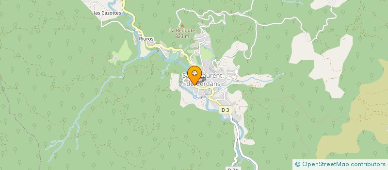 localisation de l'entreprise LES TOILES DU SOLEIL à ST LAURENT DE CERDANS
