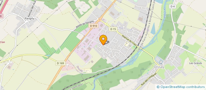 localisation de l'entreprise LES TOITS 2B2C  DISSAY