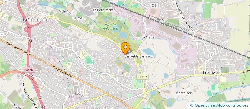 localisation de l'entreprise LES TOITS D'ANJOU à TRELAZE