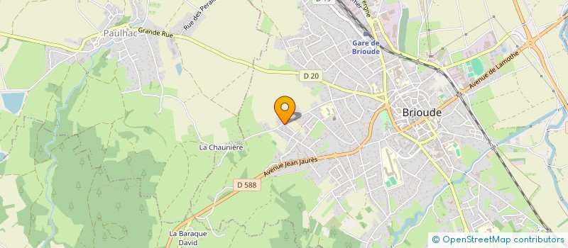 localisation de l'entreprise LES TOITS D'AUVERGNE  LAVAUDIEU