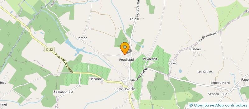 localisation de l'entreprise LES TOITS DE CHRISTOPHE  LAPOUYADE