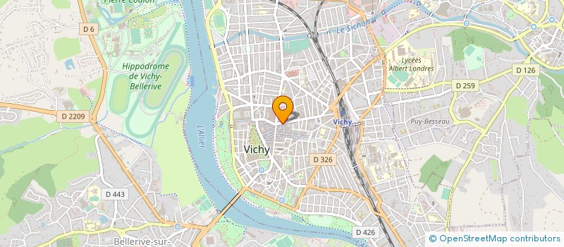 localisation de l'entreprise LES TOITS DE L'ALLIER à VICHY