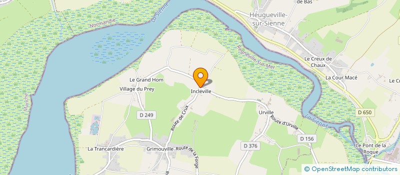 localisation de l'entreprise LES TOITS DE L'ECLUCHETTE  REGNEVILLE-SUR-MER