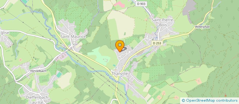 localisation de l'entreprise LES TOITS DE L'ILL  THANVILLE