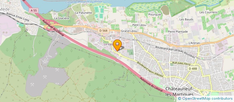 localisation de l'entreprise LES TOITS DE MARTIGUES  CHATEAUNEUF-LES-MARTIGUES