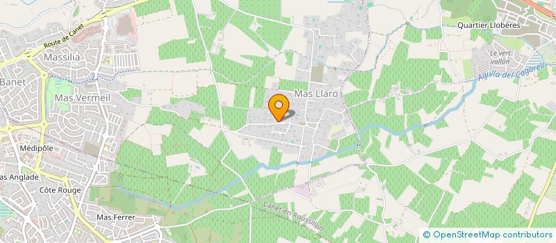 localisation de l'entreprise LES TOITS DE ROUZE à PERPIGNAN
