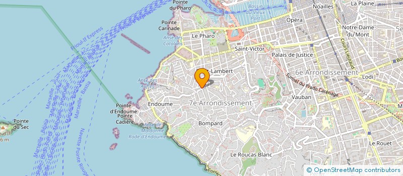 localisation de l'entreprise LES TOITS DU 7EME  MARSEILLE