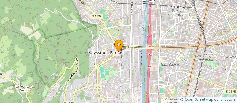 localisation de l'entreprise LES TOITS DU DAUPHINE  SEYSSINET-PARISET