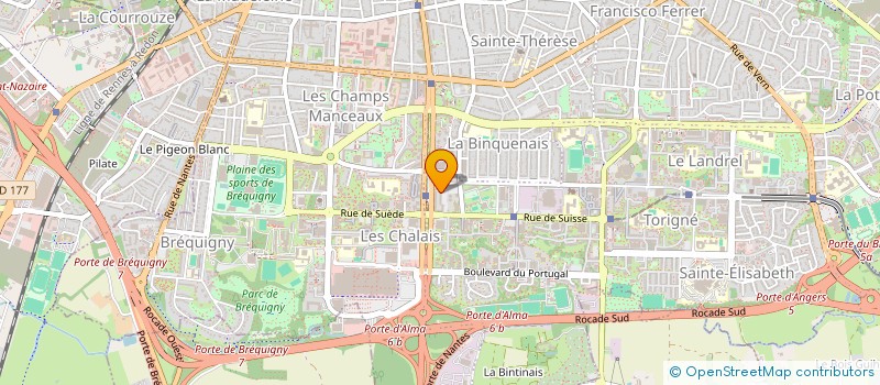 localisation de l'entreprise LES TOITS DU LEVANT  RENNES