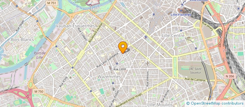 localisation de l'entreprise LES TOITS DU NORD à LILLE