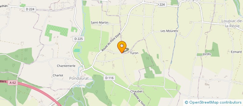 localisation de l'entreprise LES TOITS DU PONT D'OR  LOUPIAC-DE-LA-REOLE