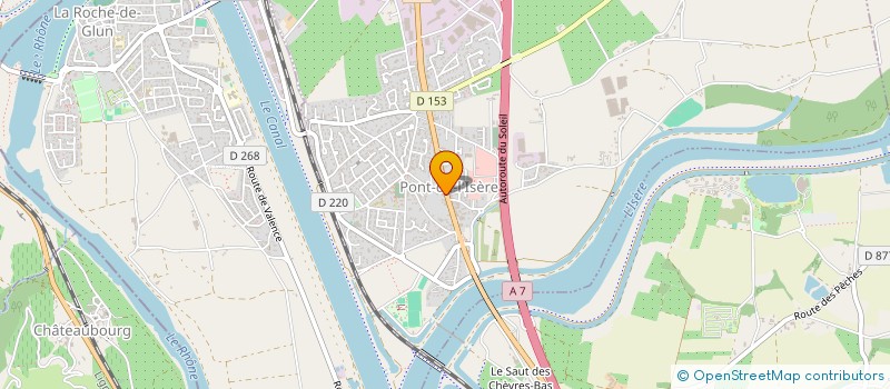 localisation de l'entreprise LES TOITS DU SOLEIL  PONT-DE-L'ISERE