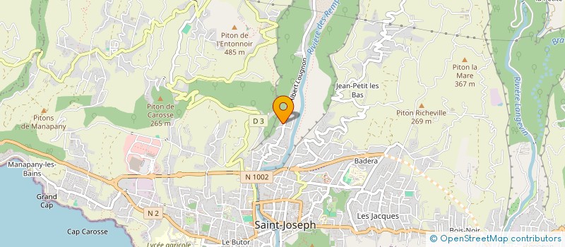 localisation de l'entreprise LES TOITS DU SUD SARL à SAINT-JOSEPH