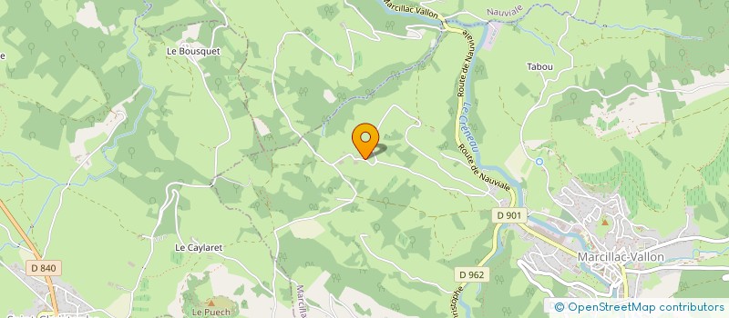 localisation de l'entreprise LES TOITS DU VALLON  MARCILLAC-VALLON