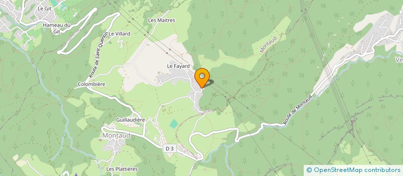localisation de l'entreprise LES TOITS DU VERCORS  MONTAUD