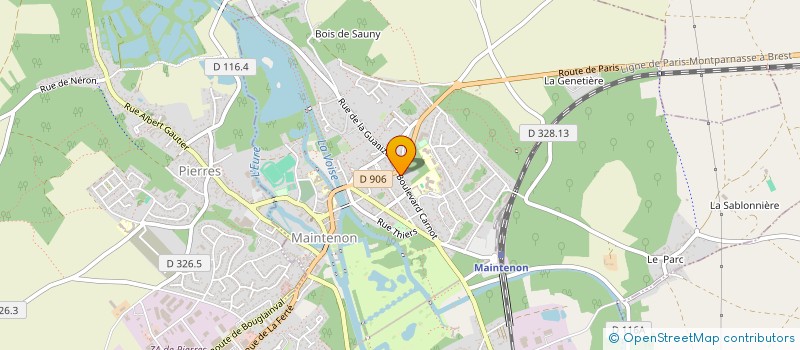 localisation de l'entreprise LES TOITS FRERES à MAINTENON