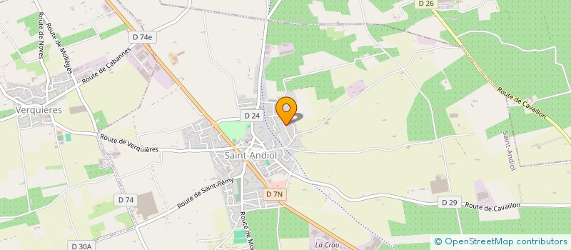 localisation de l'entreprise LES TOITS JAUNES  SAINT-ANDIOL