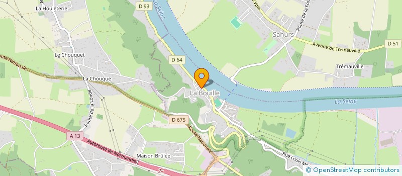 localisation de l'entreprise LES TOITS NORMANDS  LA BOUILLE