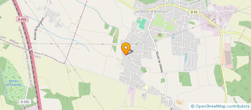 localisation de l'entreprise LES TOITS RHONE ALPINS  VILLETTE-D'ANTHON