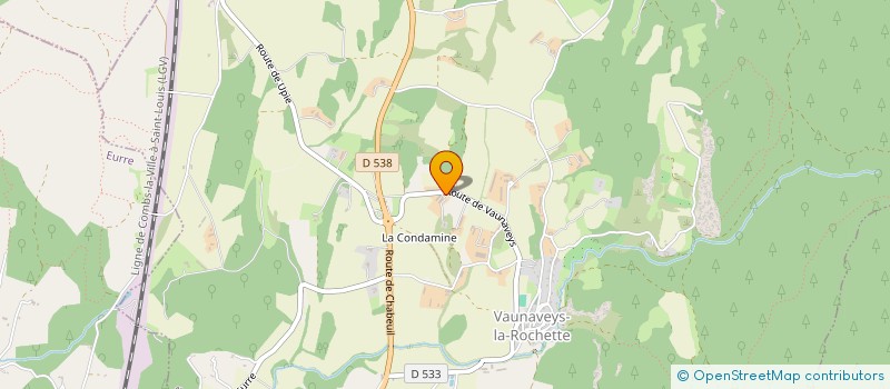 localisation de l'entreprise LES TOITS VERTS à VAUNAVEYS-LA-ROCHETTE