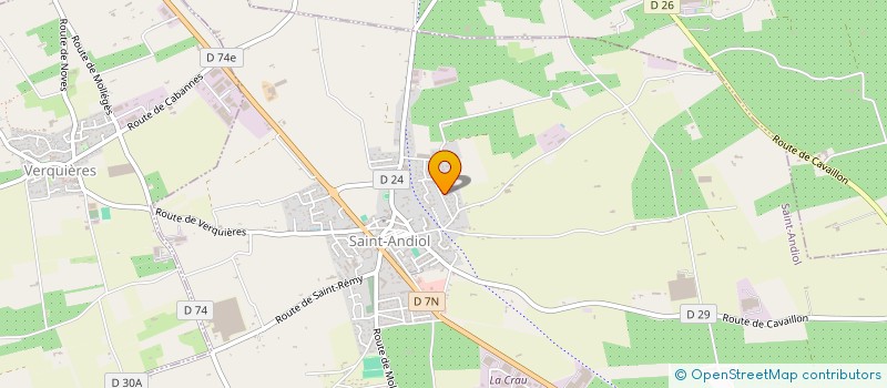 localisation de l'entreprise LES TOITS VERTS à SAINT-ANDIOL