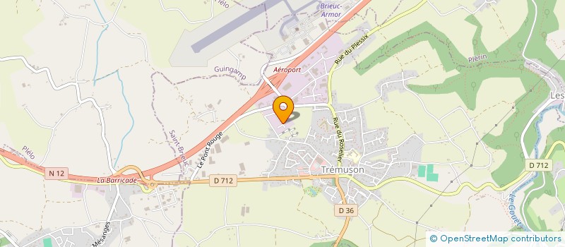 localisation de l'entreprise LES TOITURES D'ARMOR  TREMUSON