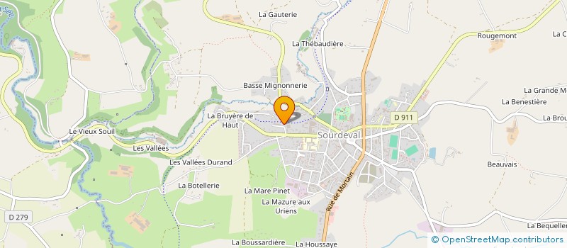 localisation de l'entreprise LES TOITURES D'AUGUSTIN  SOURDEVAL