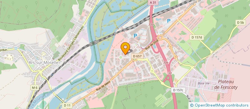 localisation de l'entreprise LES TOITURES DE L'EST à JOUY-AUX-ARCHES