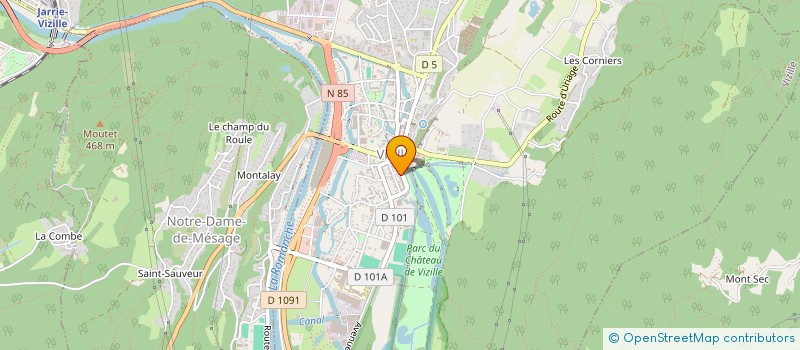 localisation de l'entreprise LES TOITURES DE LA ROMANCHE  VIZILLE