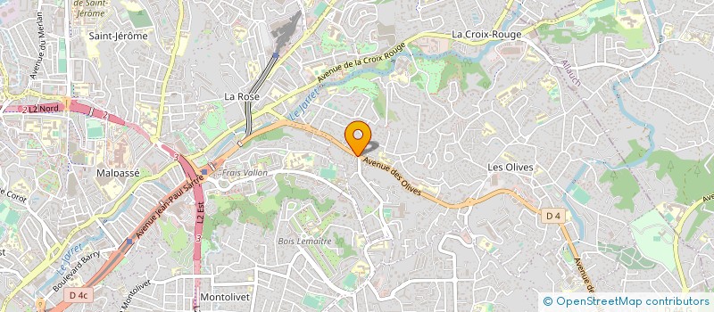 localisation de l'entreprise LES TOITURES DE PROVENCE à MARSEILLE