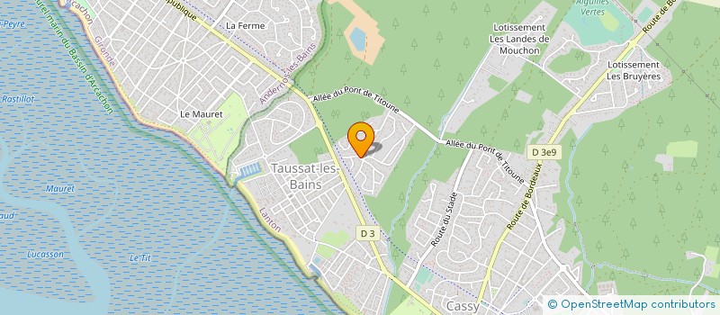 localisation de l'entreprise LES TOITURES DU BASSIN  LANTON