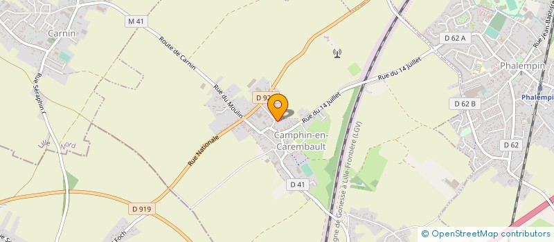 localisation de l'entreprise LES TOITURES DU CAREMBAULT  CAMPHIN-EN-CAREMBAULT